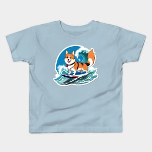 Surfing Corgi Kids T-Shirt